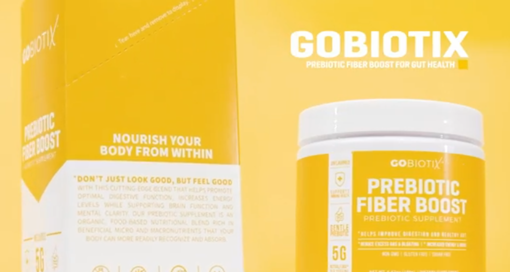 thumbnail video image 2 of GoBiotix Fiber Supplement Prebiotic Powder Travel Packs, Sugar Free Fiber Powder for Digestive Health, 20 Count, 2 of 8