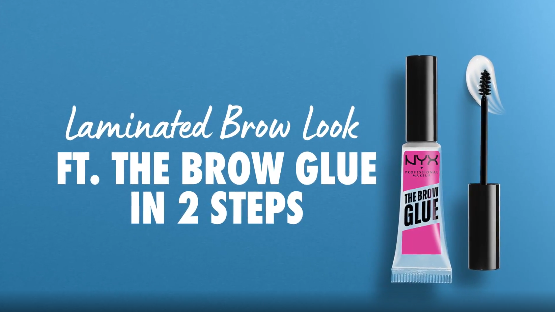 thumbnail video image 2 of Nyx Professional Makeup Brow Glue, Extreme Hold Eyebrow Gel, Clear, 0.17 oz, 2 of 9