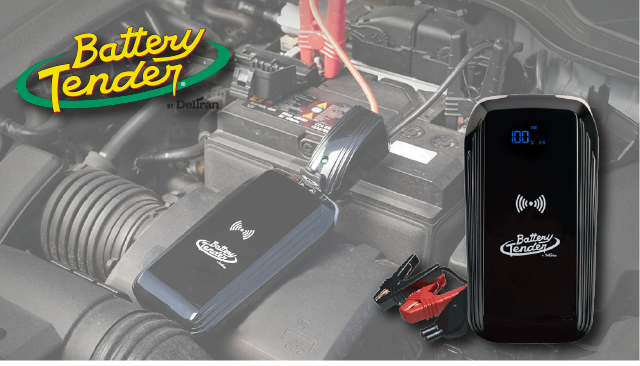 thumbnail video image 2 of Battery Tender 1000A Jump Starter 8000mAh Power Pack with Rapid 10W Wireless Charger, 2 of 10