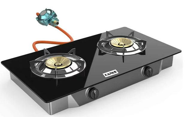 thumbnail video image 2 of Outdoor & Indoor Portable Propane Stove, Single & Double Burners with Gas Premium Hose for Backyard Kitchen, Camping Grill, Hiking Cooking, Outdoor Recreation (RQ62-LARGE,2Burners), 2 of 8