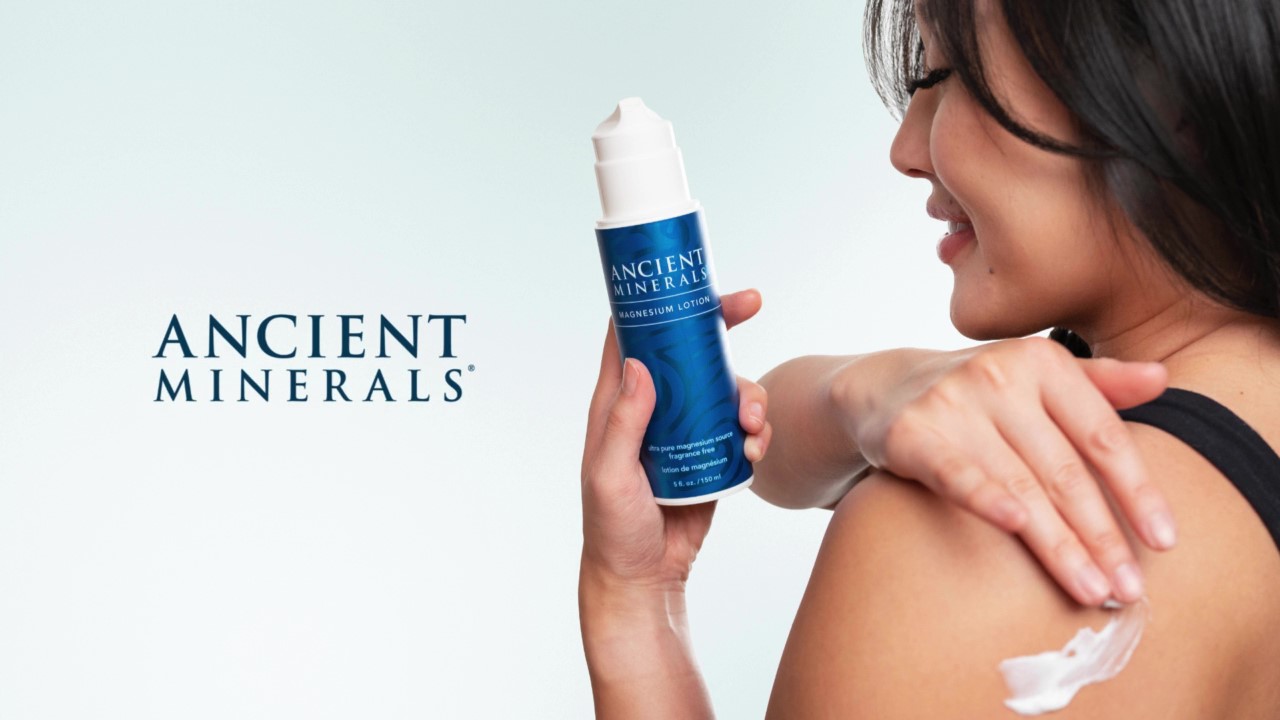 thumbnail video image 3 of Ancient Minerals Topical Magnesium Lotion, Non-Greasy Moisturizing Lotion with Magnesium Chloride, 5 oz, 3 of 12
