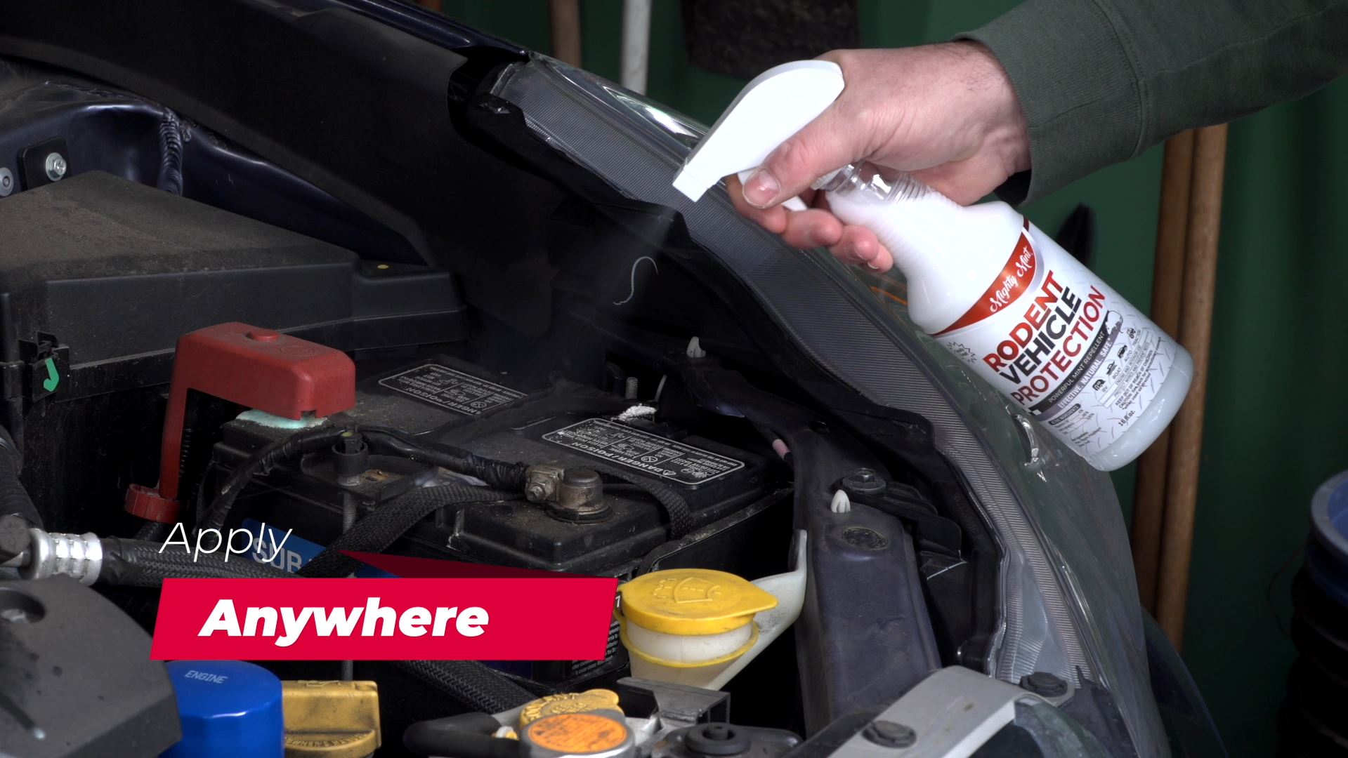 thumbnail video image 2 of Mighty Mint Gallon (128 oz) Rodent Repellent for Cars, Vehicles, Engines, Cables, and Interior, 2 of 4