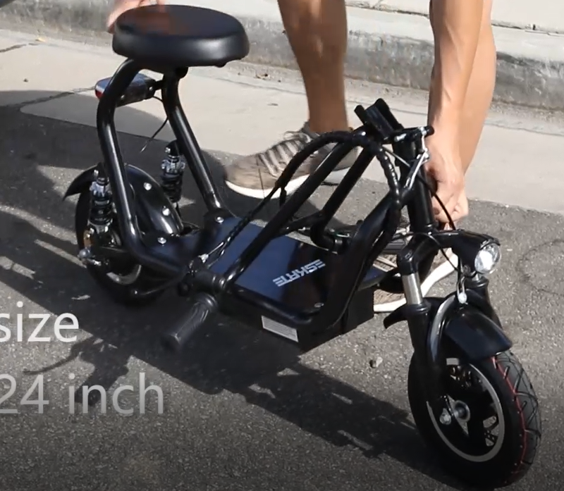 thumbnail video image 2 of SKRT Electric Scooter 350W 48V 18.6 Miles Long-range Battery Foldable Easy Carry Portable Design, Adult Electric Scooter Up to 18 MPH Commuter Scooter Black, 2 of 7