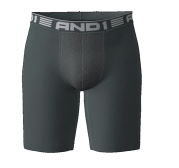 thumbnail video image 2 of AND1 Men's Underwear Pro Platinum Long Leg Boxer Briefs, 9", 2 of 10