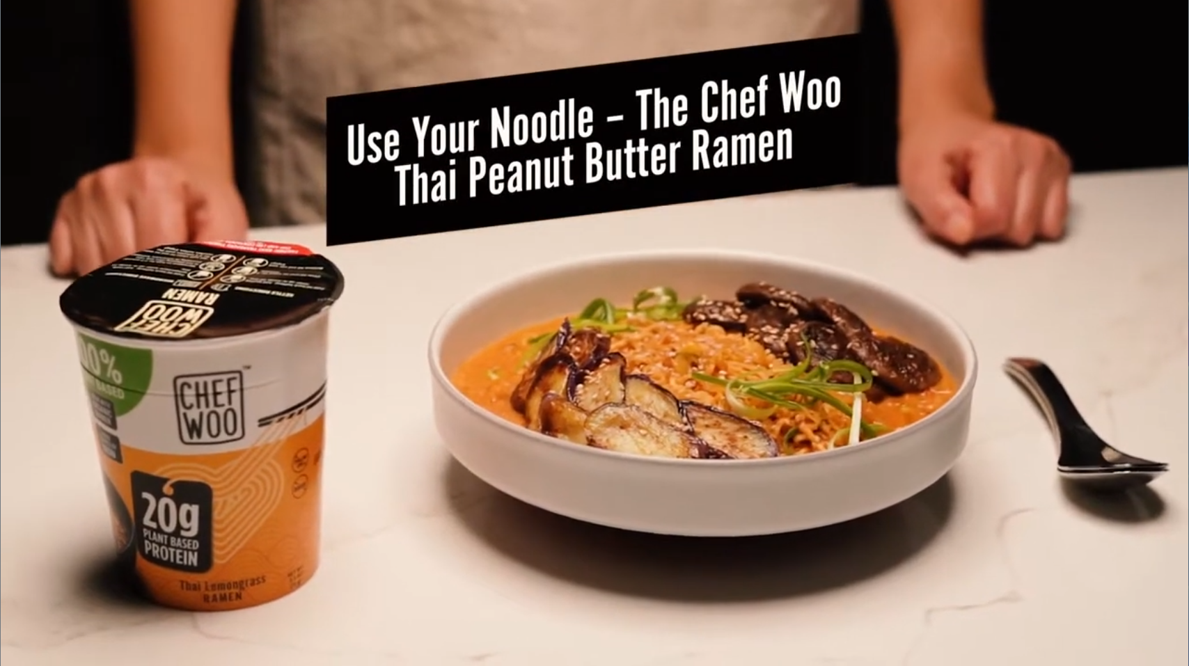 Chef Woo Thai Lemongrass Ramen Cup High Protein Noodles 12 Pack