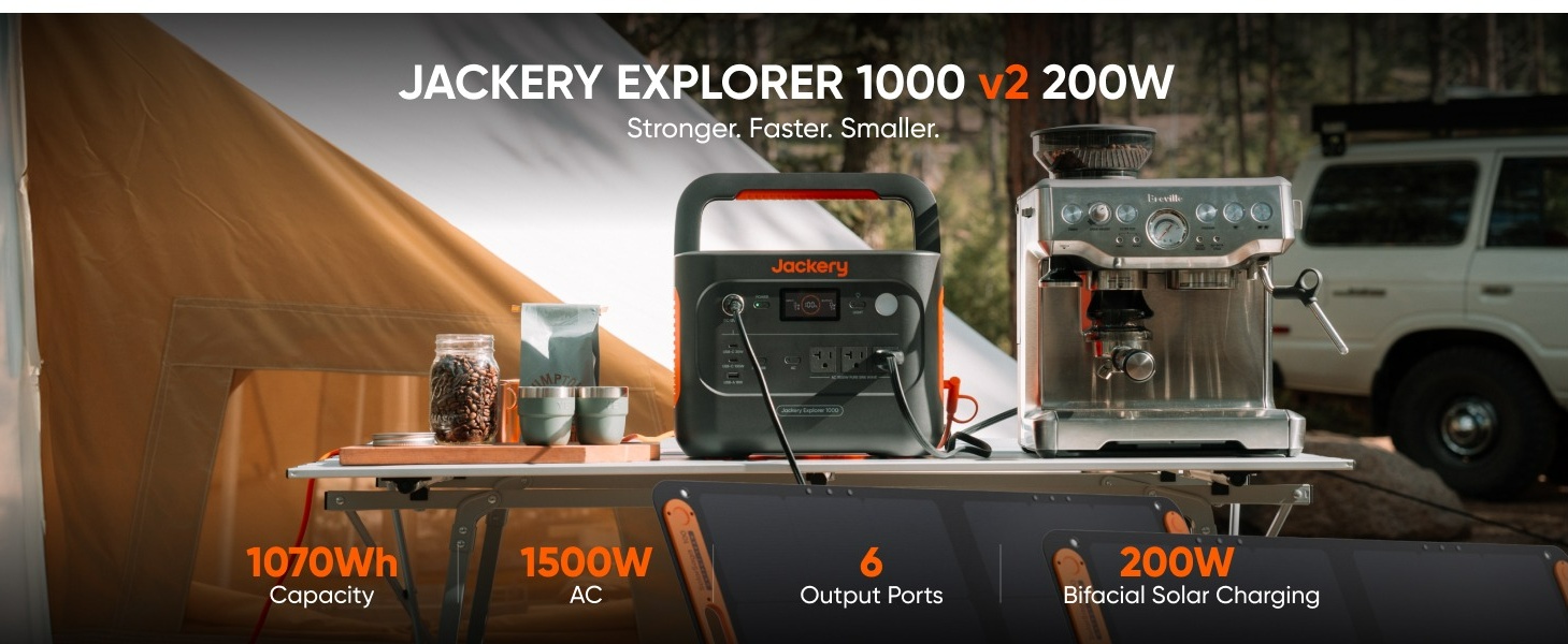 Jackery Solar Generator 1000 v2(2024 New), 1070Wh Portable Jackery Solar Generator 1000 v2(2024 New), 1070Wh Portable