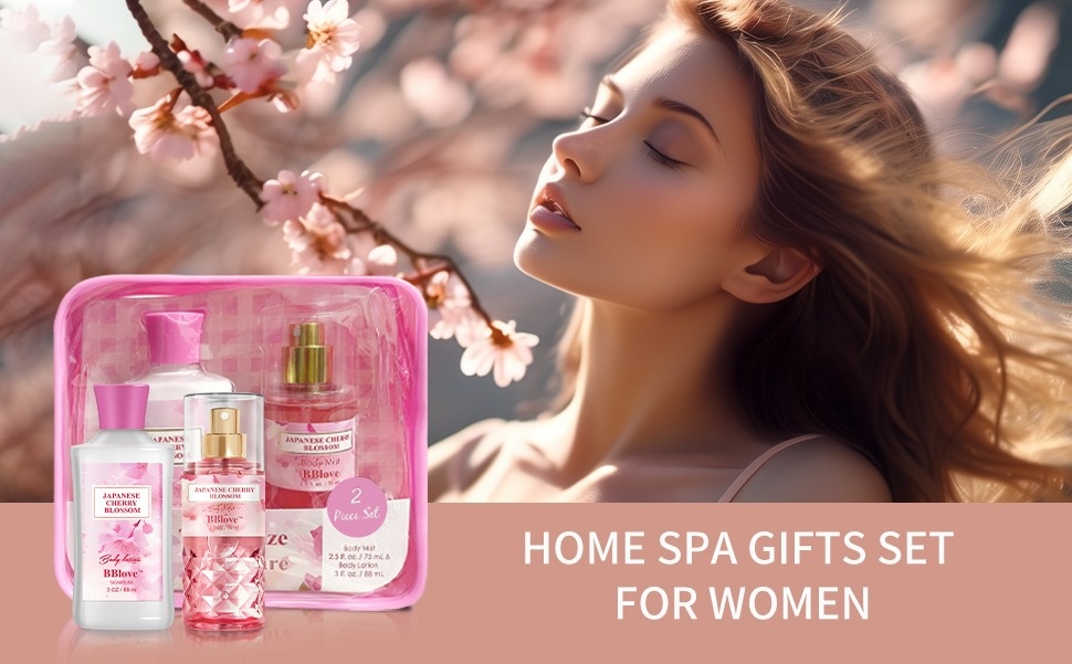 BBLove Bath and Body Care Set with Japanese Cherry Blossom Scent