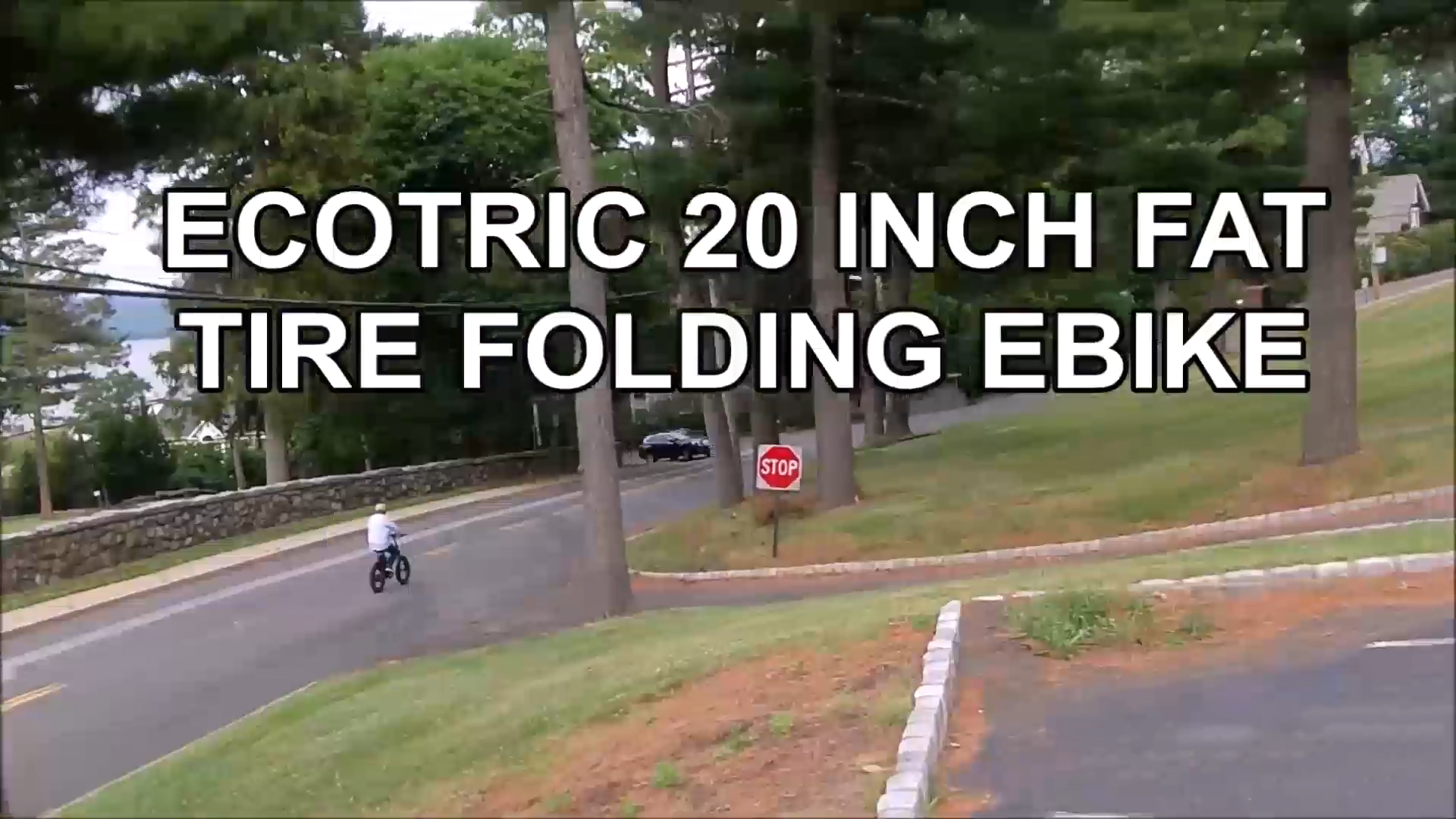 thumbnail video image 2 of Black Folding Electric Fat Tire Bike Beach Bicycle City Ebike 20" 48V 500W, 2 of 11