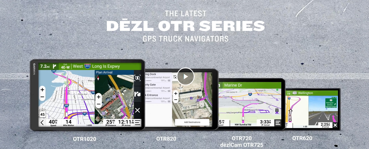 thumbnail video image 2 of Garmin Dezl OTR620 GPS Truck Navigator 6" Display Touchscreen, Commercial GPS Navigation for Semi-Truck Driver with 32GB SD Memory Card + LCD Cleaning Kit + More Accessories, 2 of 9